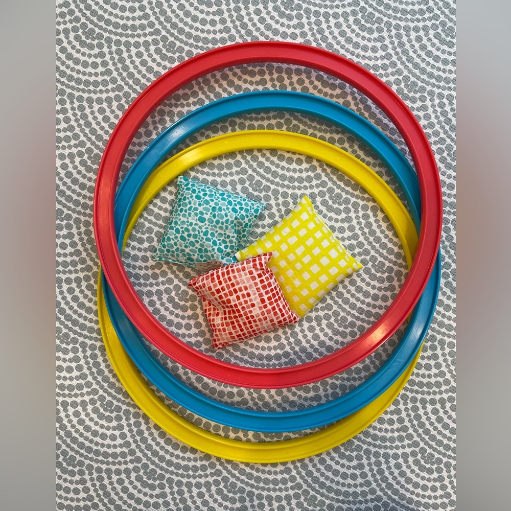 Lovevery bean bag toss ring game